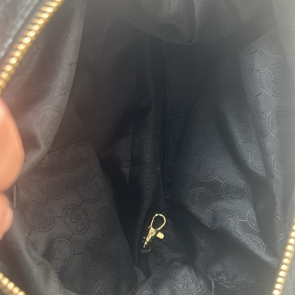 Michael Kors Fulton Large Satchel CrossBody Pebbled Black Leather Bag Purse Chic - Picture 16 of 16